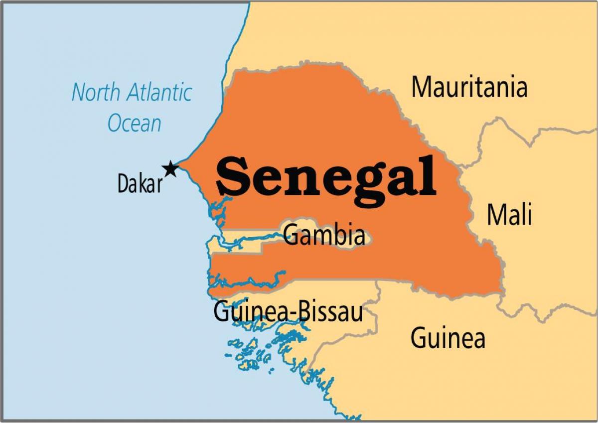 Senegalin maailman kartta