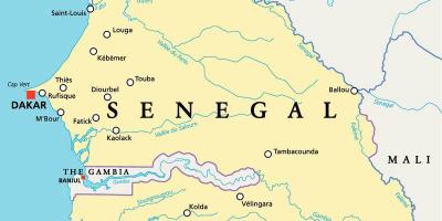 Senegal river-afrikka kartta