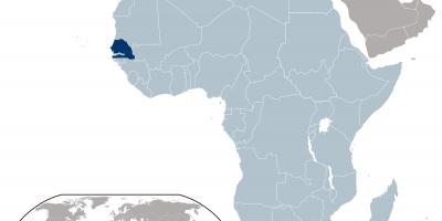 Kartta Senegalin sijainti maailmassa